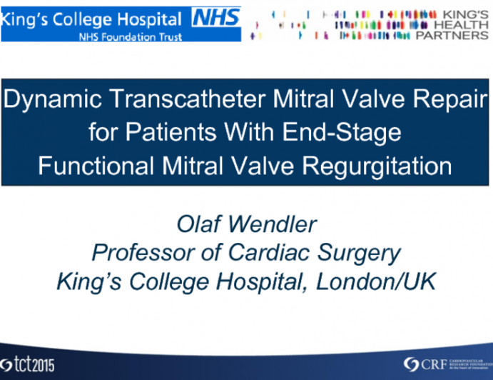 Miscellaneous Emerging Technologies 3: Dynamic Transcatheter Mitral Valve Repair for Patients With End-Stage Functional Mitral Valve Regurgitation