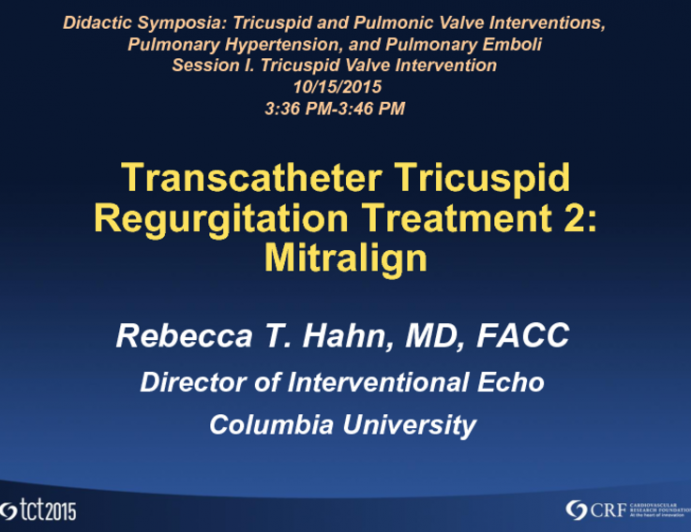 Transcatheter Tricuspid Regurgitation Treatment 2: Mitralign