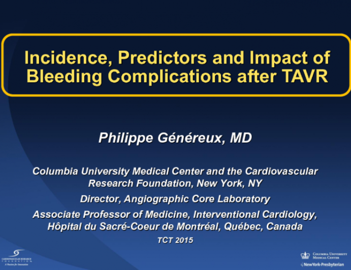Bleeding Events (Early and Late) After TAVR: Growing Importance and Often Misunderstood