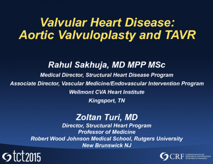 Valvular Heart Disease: Aortic Valvuloplasty and TAVR