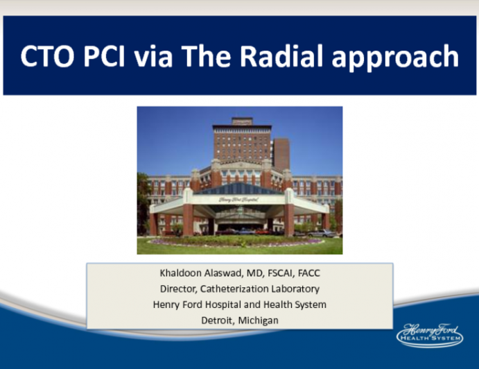 CTO-PCI via the Radial Approach