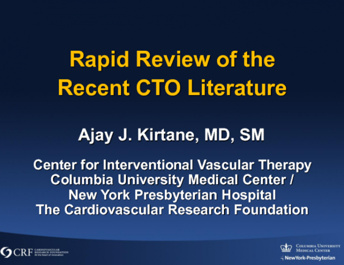 Rapid Review of the Recent CTO Literature