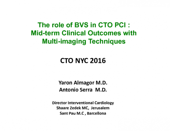 BVS in CTOs: A Look at the Future