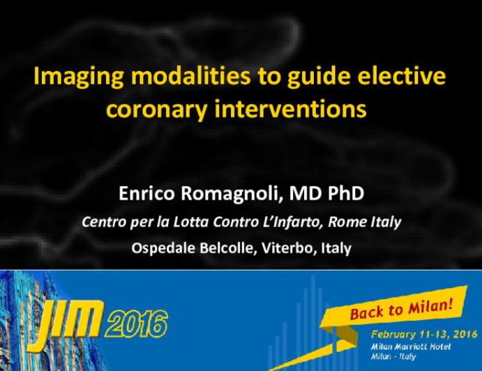 Imaging modalities to guide elective coronary interventions