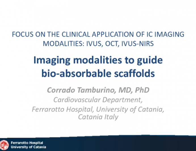 Imaging modalities to guide bio-absorbable scaffolds