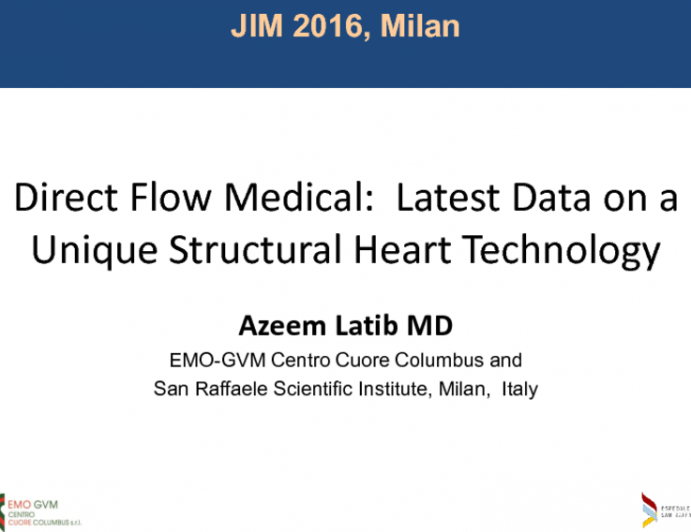 Direct Flow Medical: Latest Data on a Unique Structural Heart Technology