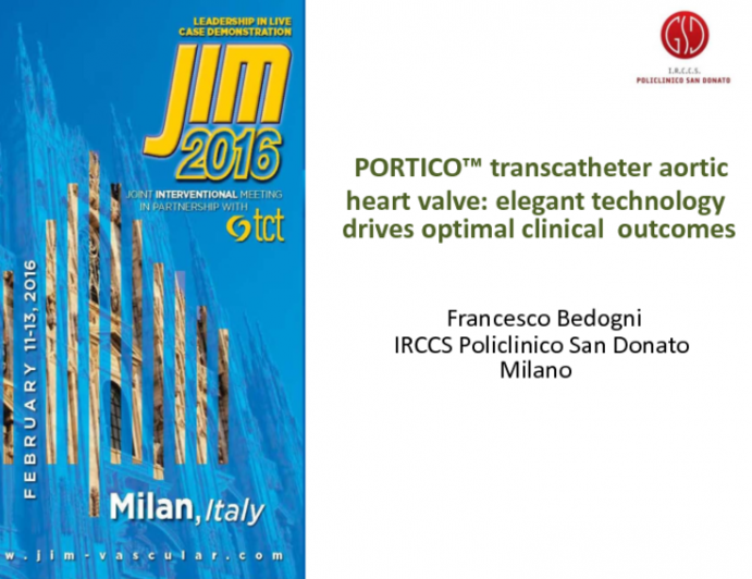 PORTICO™ transcatheter aortic heart valve: elegant technology drives optimal clinical  outcomes