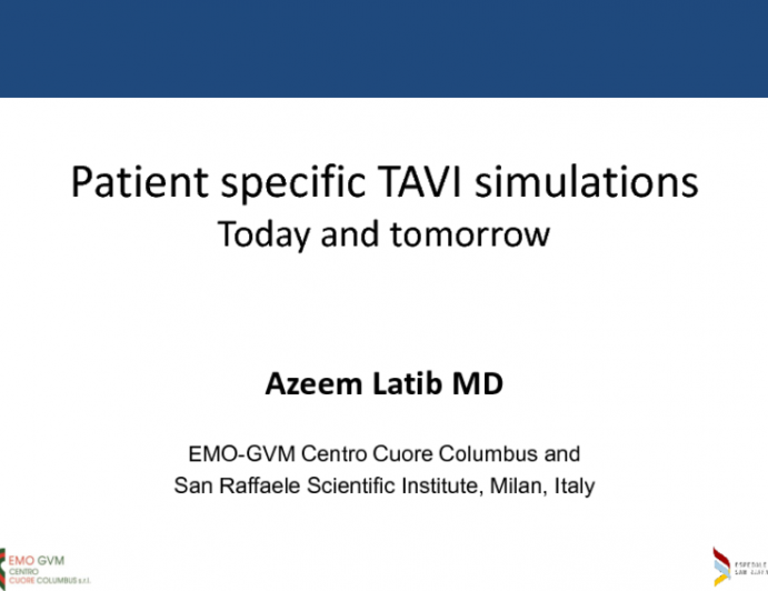 Patient specific TAVI simulationsToday and tomorrow
