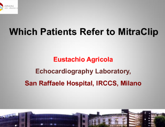 Which Patients Refer to MitraClip