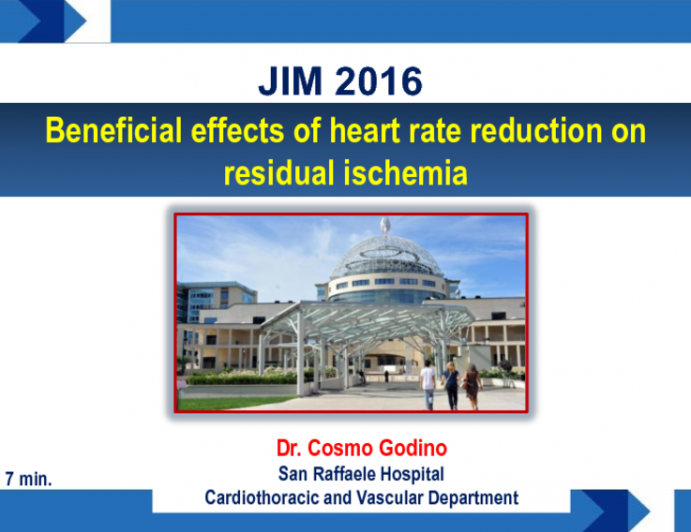 Beneficial effects of heart rate reduction on residual ischemia