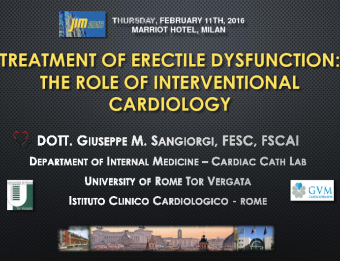 Treatment of Erectile Dysfunction: The Role of Interventional Cardiology