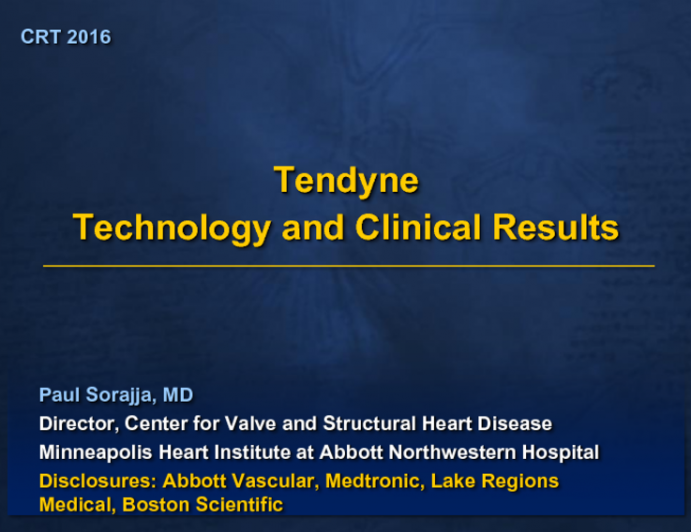 Tendyne Technology and Clinical Results