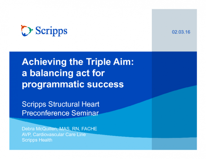 Achieving the Triple Aim: Balancing Cost, Patient  Satisfaction and Outcomes