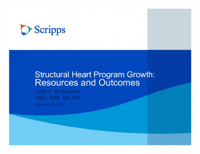 Structural Heart Program Growth: Resources  and Outcomes