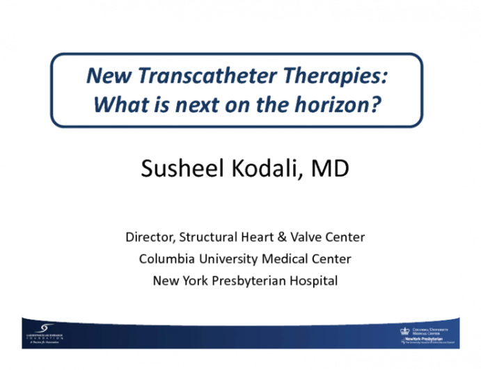 New Transcatheter Therapies: What Is Next On The Horizon?