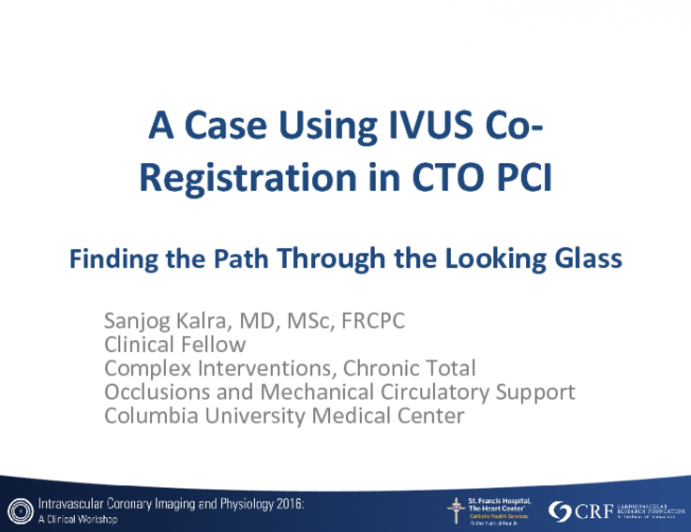 A Case Using IVUS Co-Registration in CTO PCI