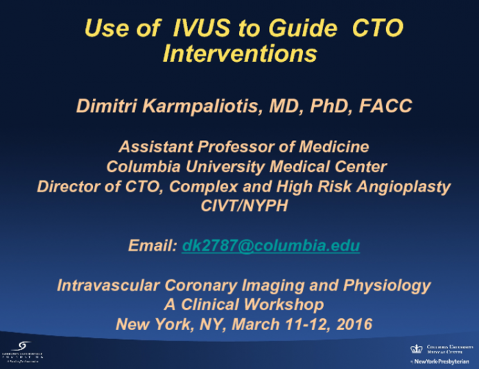 Use of  IVUS to Guide CTO Interventions