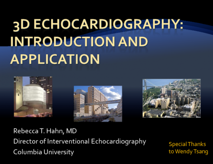 3D Echocardiography: Introduction And Aplication
