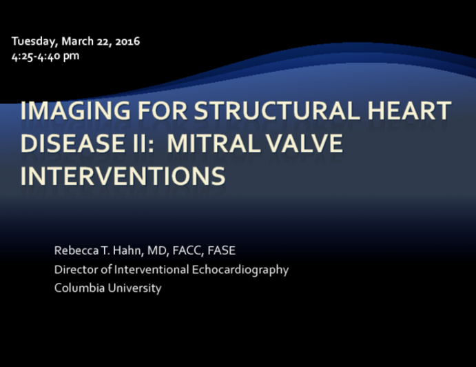 Imaging for Structural Heart Disease II: Intraprocedural Imaging for TAVR