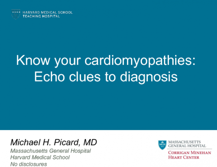 Know your Cardiomyopathies: Echo Clues to Diagnosis