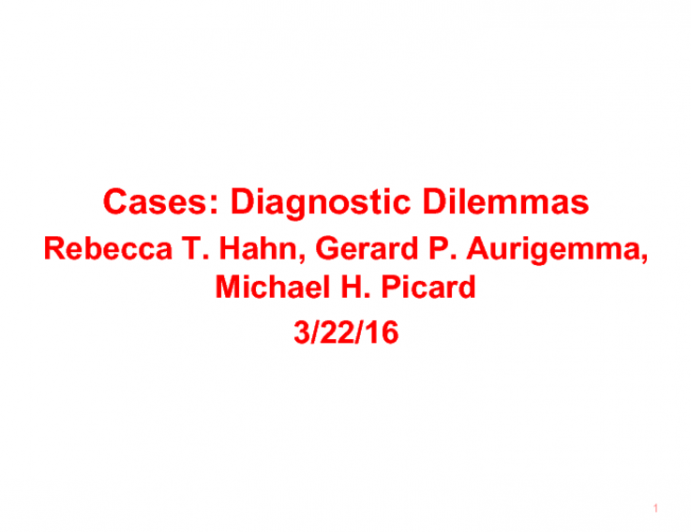 Cases: Diagnostic Dilemmas