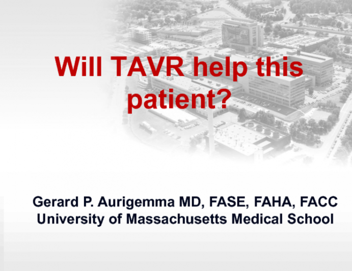 Will TAVR help this patient?