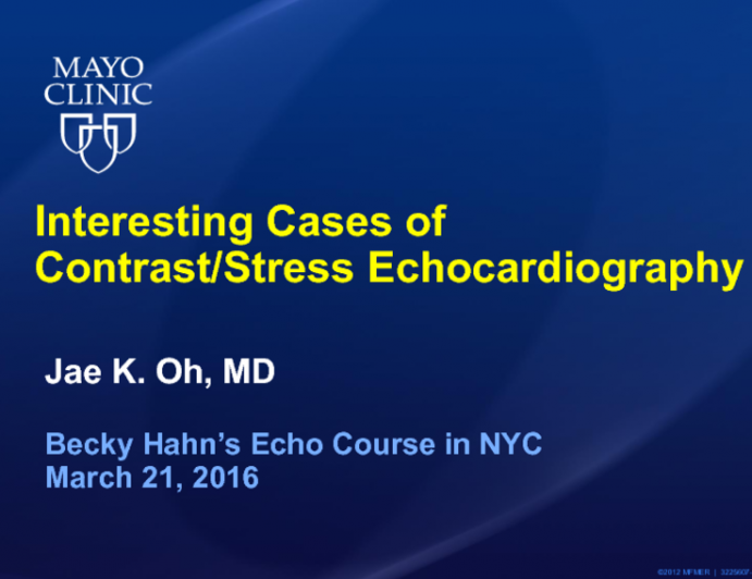 Interesting Cases of Contrast-Stress Echocardiography