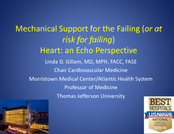 Mechanical Support for the Failing (or at risk for failing) Heart: an Echo Perspective