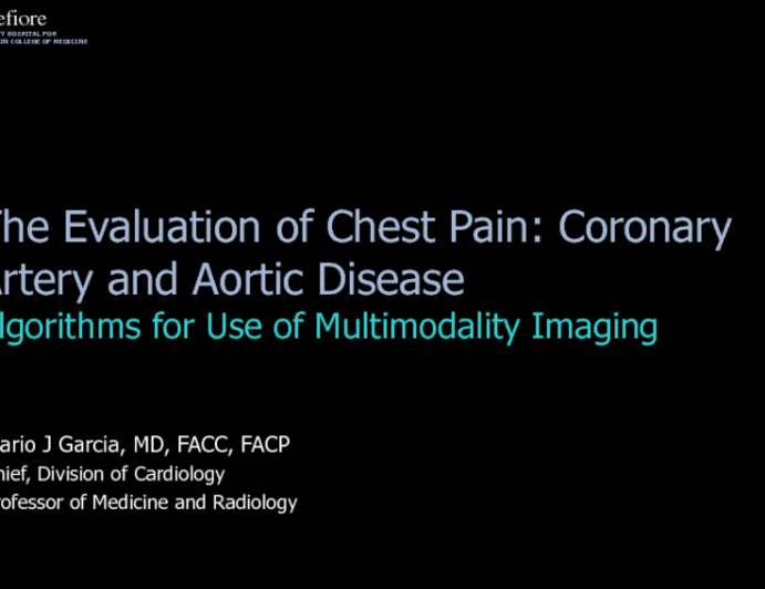 The Evaluation of Chest Pain: Coronary Artery and Aortic Disease  Algorithms for Use of Multimodality Imaging