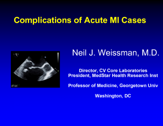 Complications of Acute MI Cases