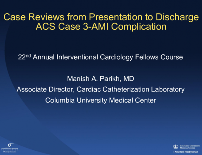 ACS Case 3: AMI Complication