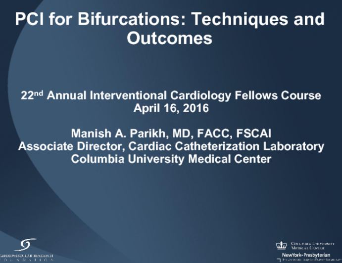 PCI for Bifurcations: Techniques and Outcomes