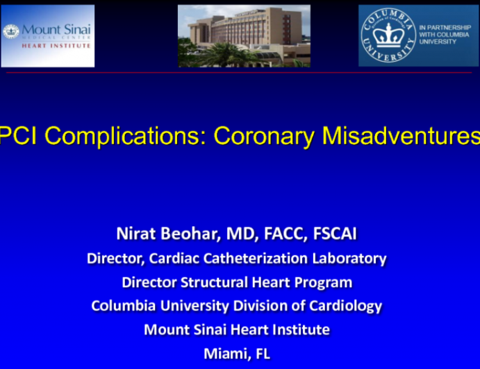 Complication Cases: Coronary Misadventures