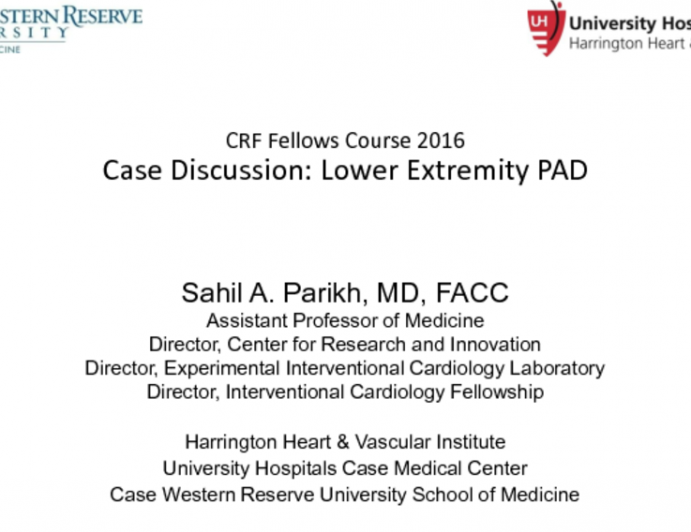 Case Discussion: Lower Extremity PAD