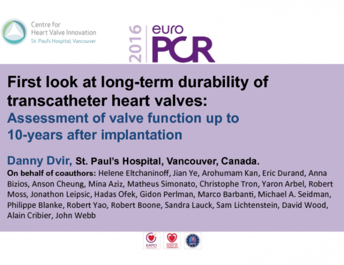 First Look at Long-term Durability of Transcatheter Heart Valves: Assessment of Valve Function up To 10-years After Implantation
