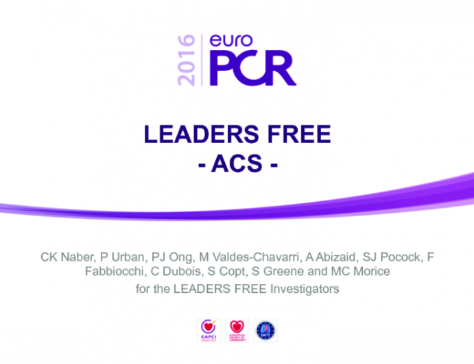 Biolimus-A9 polymer-free coated stent in high bleeding risk patients with acute coronary syndrome: a LEADERS FREE ACS substudy