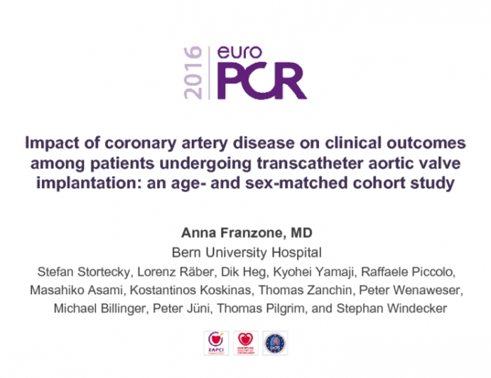 Impact of Coronary Artery Disease on Clinical Outcomes Among Patients Undergoing Transcatheter Aortic Valve Implantation: An Age- and Sex-Matched Cohort Study