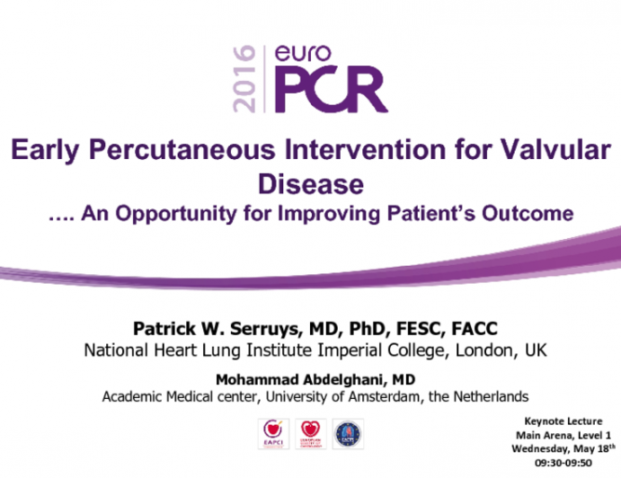 Early Percutaneous Intervention for Valvular Disease …An Opportunity for Improving Patient’s Outcome