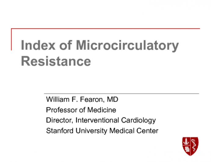 The Index of Microvascular Resistance