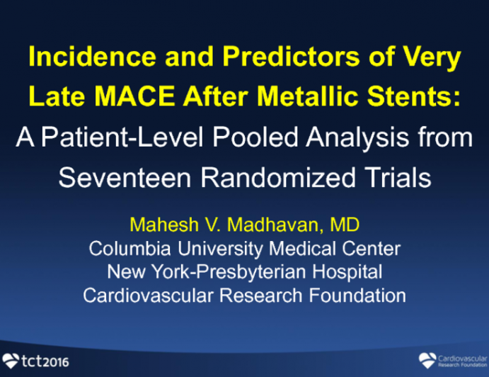 Very Late Failures After Metallic DES: Frequency and Clinical Predictors