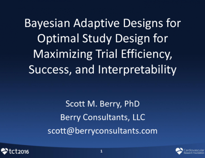 Debate: What Is the Optimal Study Design for Maximizing Trial Efficiency, Success, and Interpretability? Adaptive Design in A Bayesian Framework!