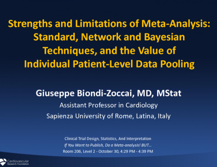 Strengths and Limitations of Meta-analysis: Standard, Network and Bayesian Techniques, and the Value of Individual Patient-level Data Pooling