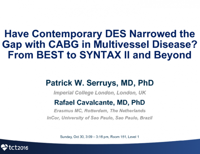 Have Contemporary DES Narrowed the Gap With CABG in Multivessel Disease? From BEST to SYNTAX II and Beyond