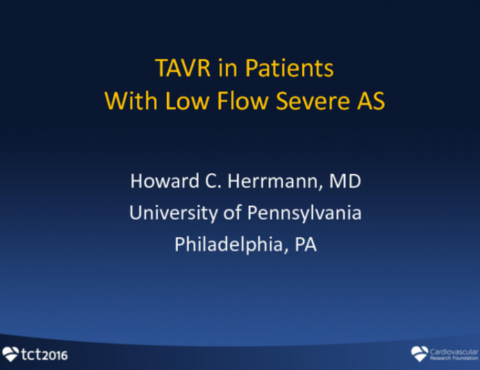Low-Flow Aortic Stenosis: Clinical Outcomes After TAVR