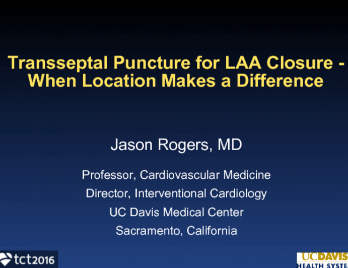 Cases #3 and #4: Transseptal Puncture for LAA Closure - When Location Makes a Difference