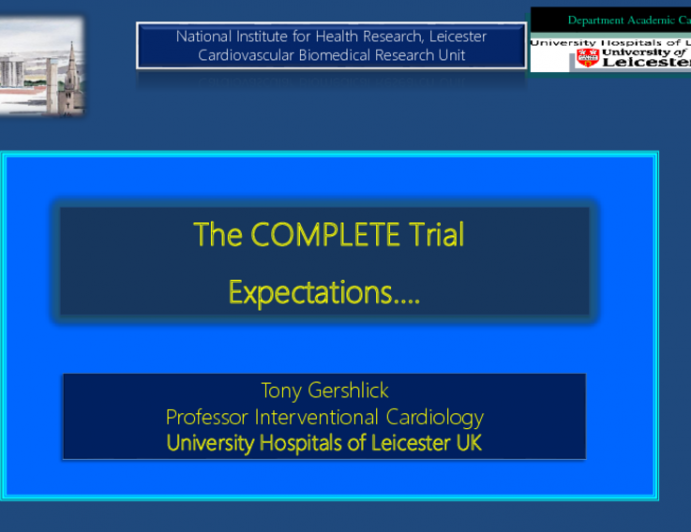 Rationale for and Design of COMPLETE: What I Expect the Findings to Be – But What Won't Surprise Me!