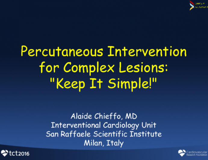 Case #2: Bifurcation PCI: Keep It Simple