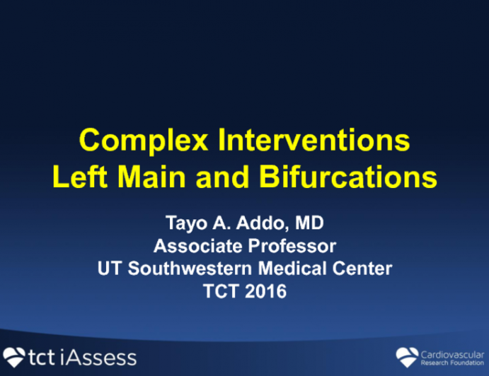 Complex Coronary Lesions I: Left Mains, Bifurcations