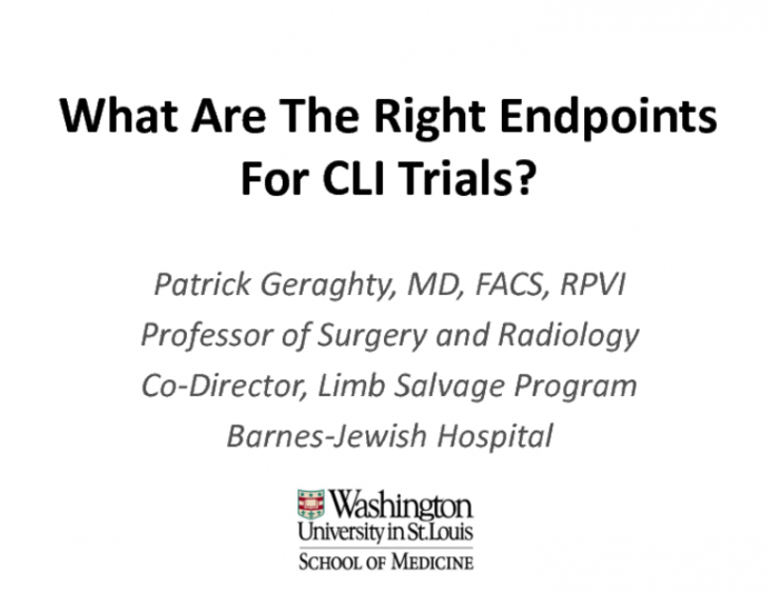 What Are the Right Endpoints for CLI Clinical Trials?