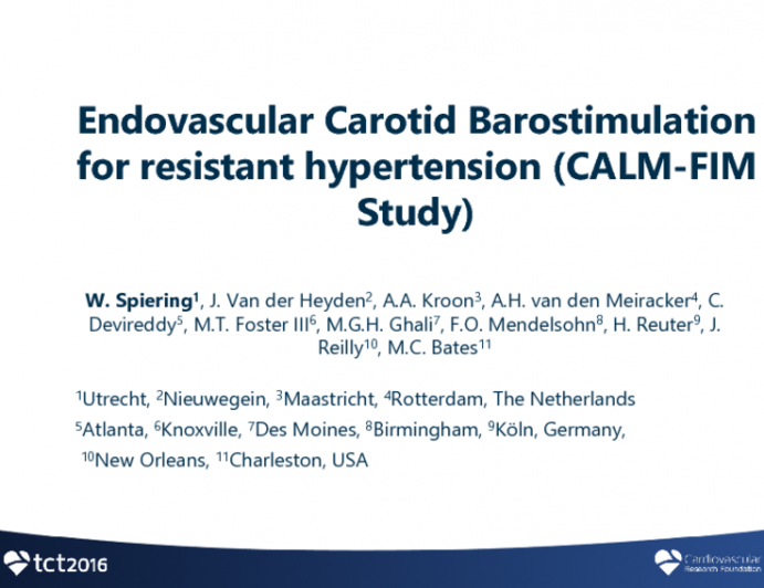 Carotid Barostimulation to Treat Hypertension (Vascular Dynamics): Mobius HD and the CALM Studies